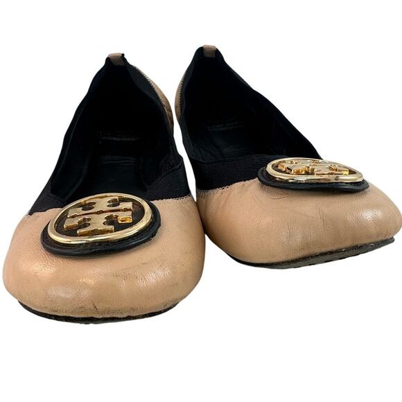 Tory Burch Caroline leather Ballet Slipper 9.5 Preowned - Picture 2 of 13